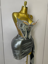 2025 Sparkly Gold Sequin Sexy Top Two Pieces Set Women Celebrate Party Birthday NightClub Performance Dancer Show Stage Outfit